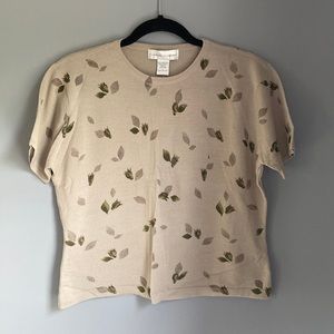 Floral shirt and cardigan set